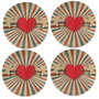 Hermia Set de 4 Manteles Individuales Multicolor de 37 cm